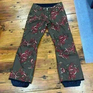 Lole Ski Snow Winter waterproof Brown and Red Pants size medium